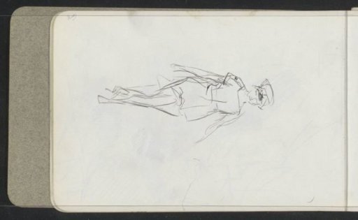 Walking young woman in a bathing costume