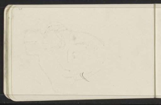 Study and an impression of the chalk drawing on sheet 16 recto