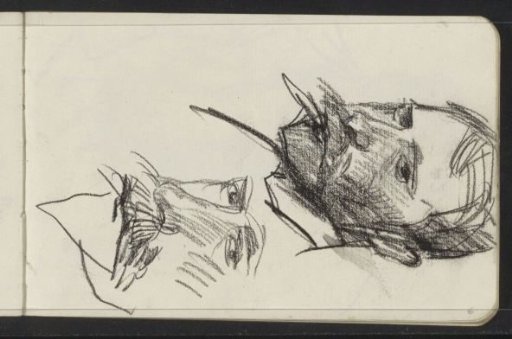 Two self-portraits of Isaac Israels, smoking