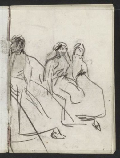 Three seated women