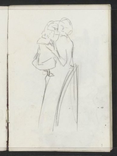 Standing woman with a child on her arm