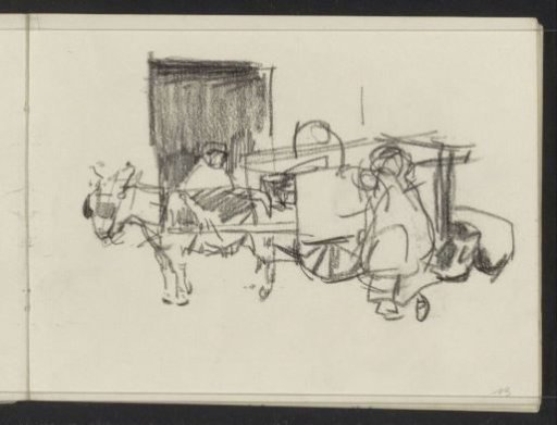 Two women with a donkey cart