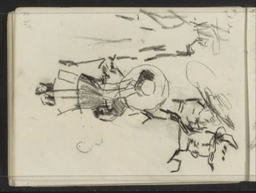 Two studies of a woman with a girl