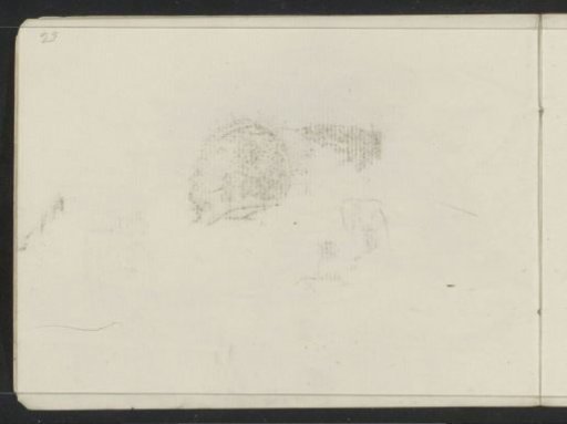 Impression of the chalk drawing on sheet 4 recto