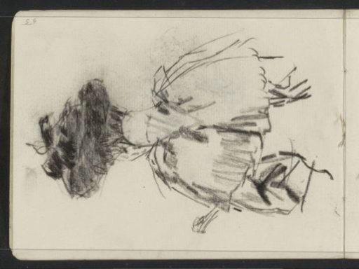Woman with hat, seen from behind
