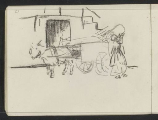 Woman with a donkey cart