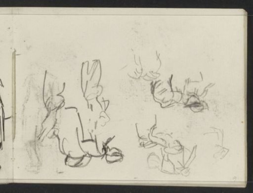 Figure studies, possibly of a washerwoman
