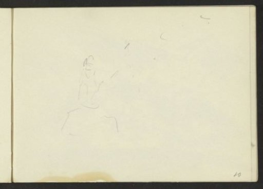 Study, possibly of a standing woman in costume