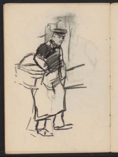 Man with a basket on his arm