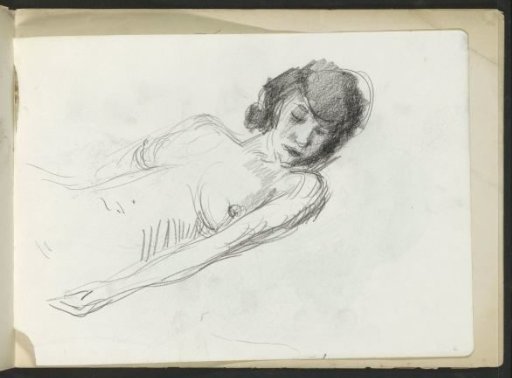 Reclining female nude, sleeping