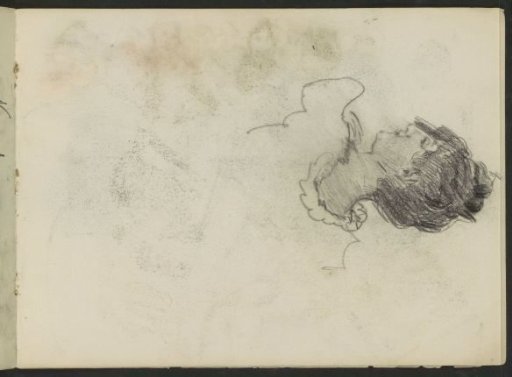 Woman's head, in profile