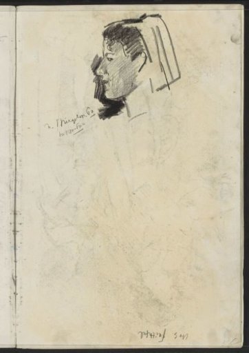 Head of a Woman with a Cap, in Profile