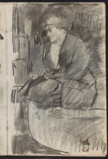 Seated woman, possibly in an interior
