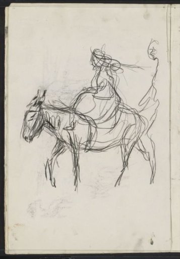 Woman on a donkey