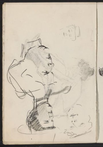 Female head with a hat in various views