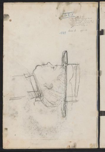 Woman's Head with Hat, in Profile