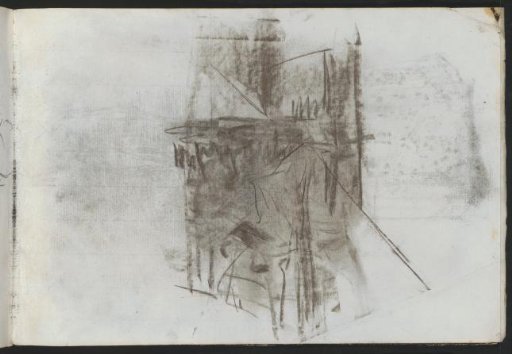 Study, possibly of figures on the street