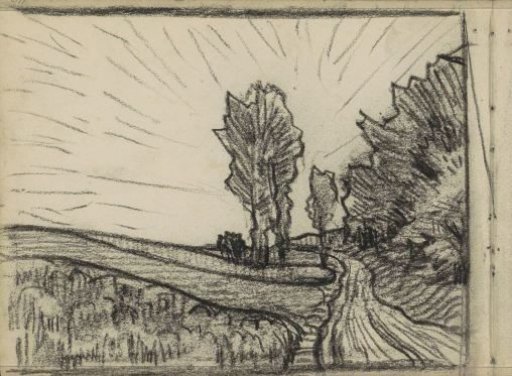 Path in a landscape with trees