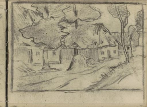 Farmhouse along a path