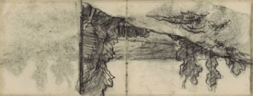 Hill landscape with trees