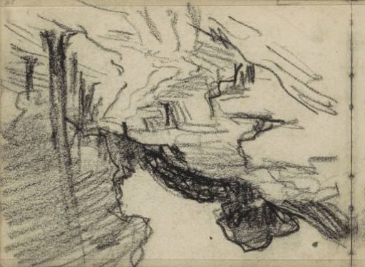 Path along a hill and trees