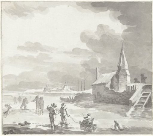 Winter Landscape with Skaters