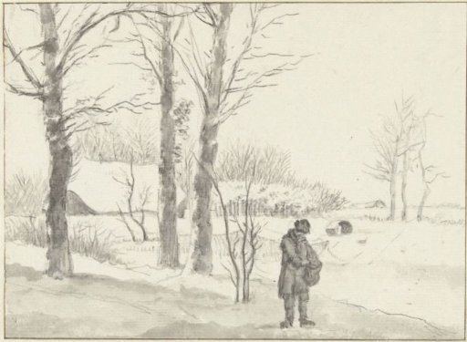 Winter Landscape with a Standing Man