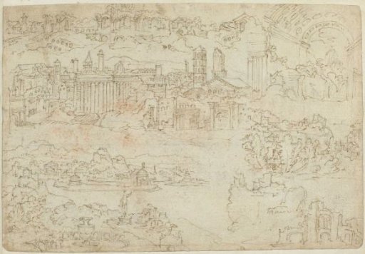 Ruins and Fantasy Landscape