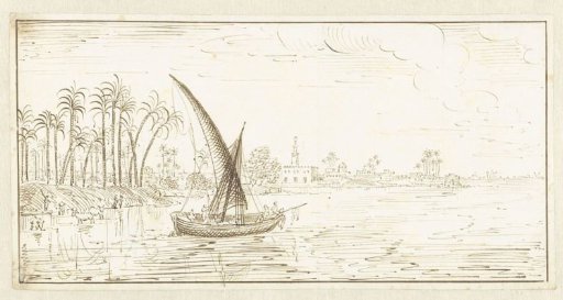 River Landscape with a Boat on the Nile