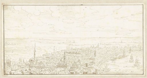 View of a town on the water