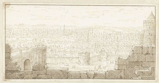 View over a Wall onto a City in Egypt