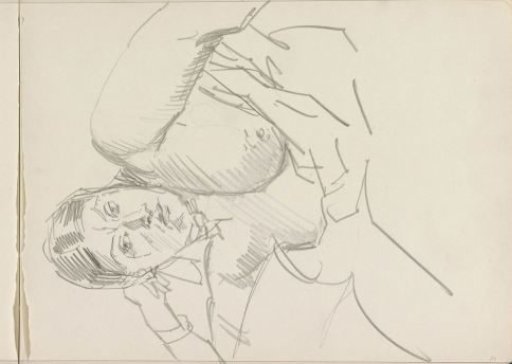 Reclining Female Nude with Exposed Upper Body
