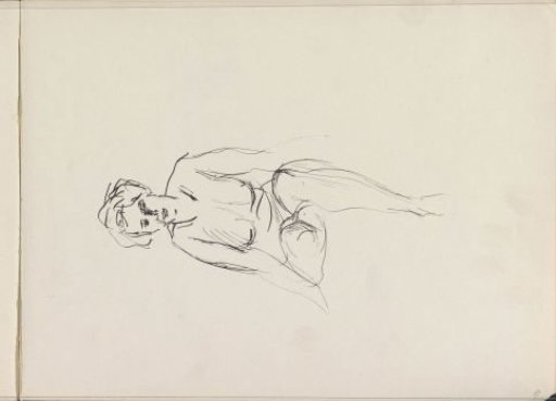 Seated Female Nude with Raised Leg