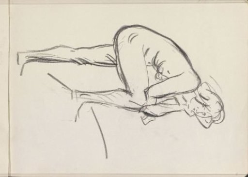 Reclining Female Nude with Raised Right Leg