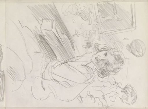 Two women at a dressing table in a dressing room