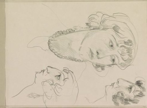 Study sheet with women's heads