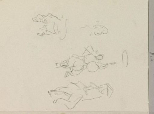 Study sheet with Japanese figures