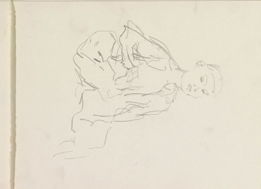 Seated figure, possibly a boy
