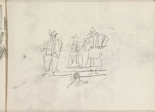 Three men with accordions on stage