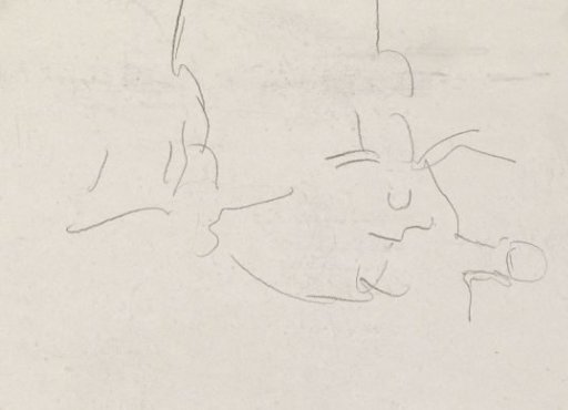 Figure studies, possibly acrobats on unicycles