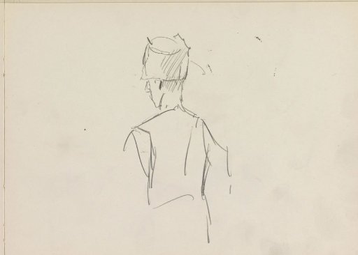 Man in uniform, seen from the back