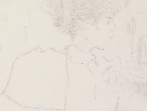 Impression of the chalk drawing on sheet 13 recto