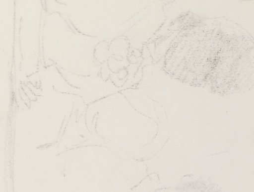 Impression of the chalk drawing on sheet 14 recto