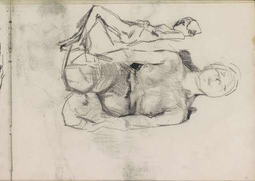 Kneeling and Reclining Female Nude