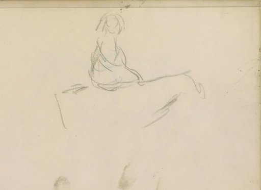 Figure on a hoofed animal