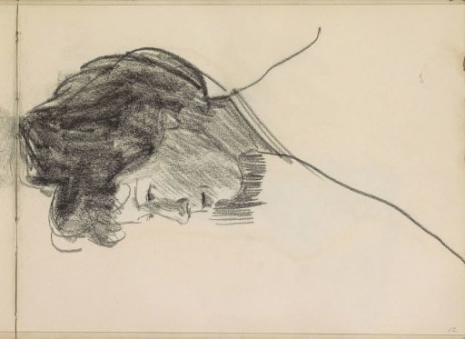 Woman's head, in profile