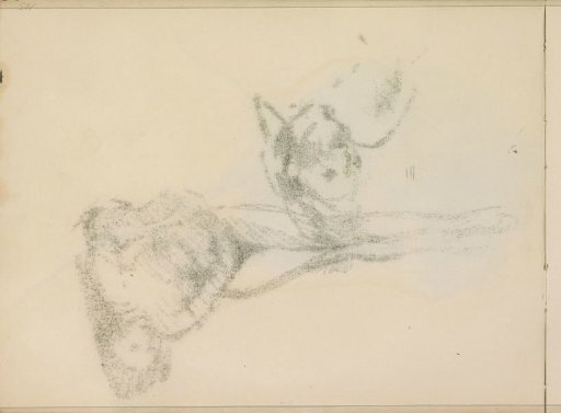 Impression of the chalk drawing on sheet 13 recto