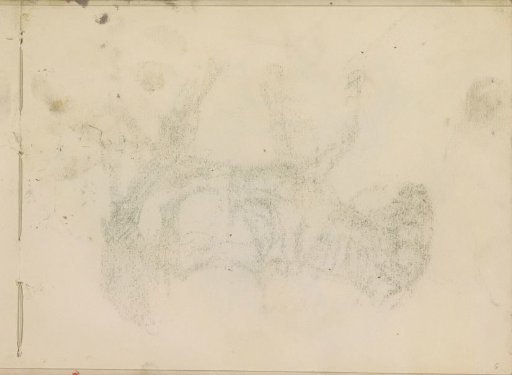 Cast of the chalk drawing on sheet 5 verso