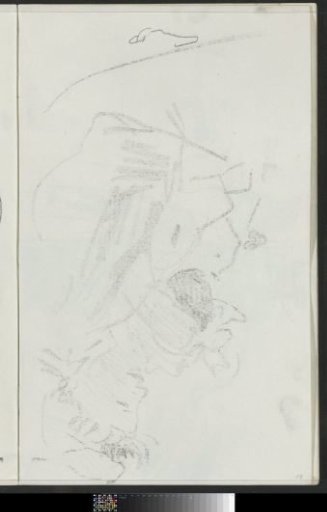 Study and an Impression of the Chalk Drawing on Sheet 17 Verso