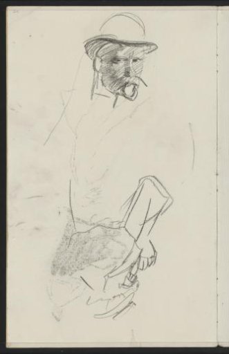 Self-portrait of Isaac Israels with a hat